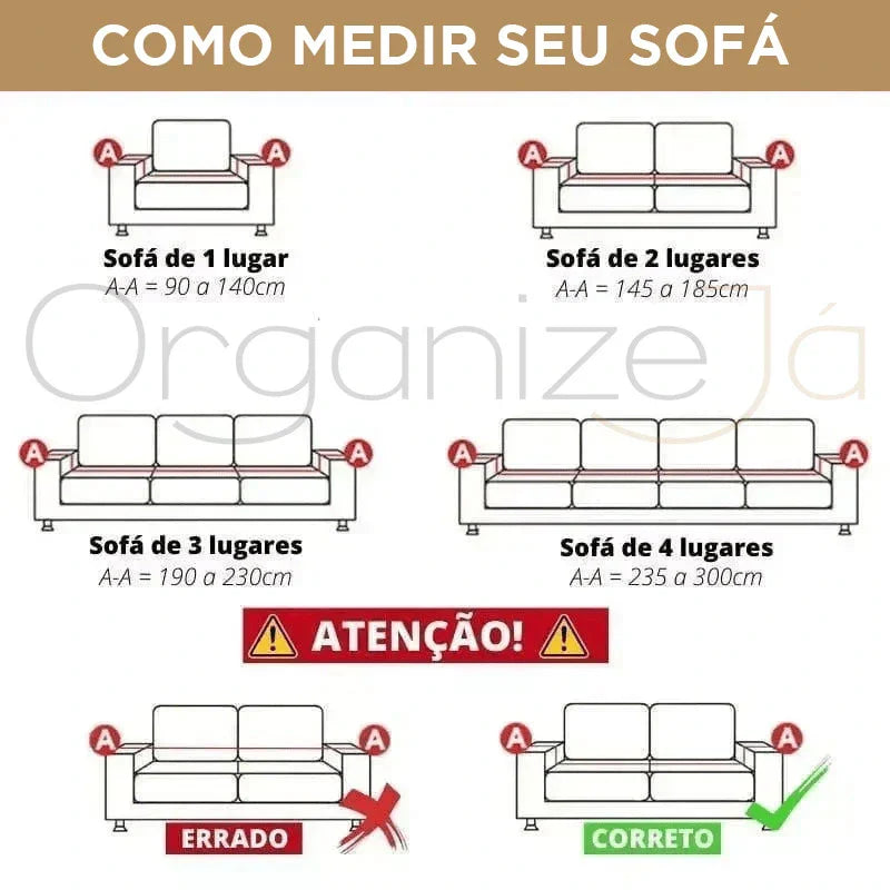 Capa de Sofá Estilo Boho em Algodão e Linho com Design 3D