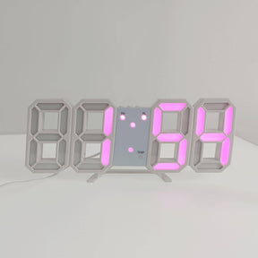 Relógio Digital de Parede LED Carregamento USB