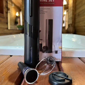 Kit Abridor de vinhos Elétrico com Carregamento por USB