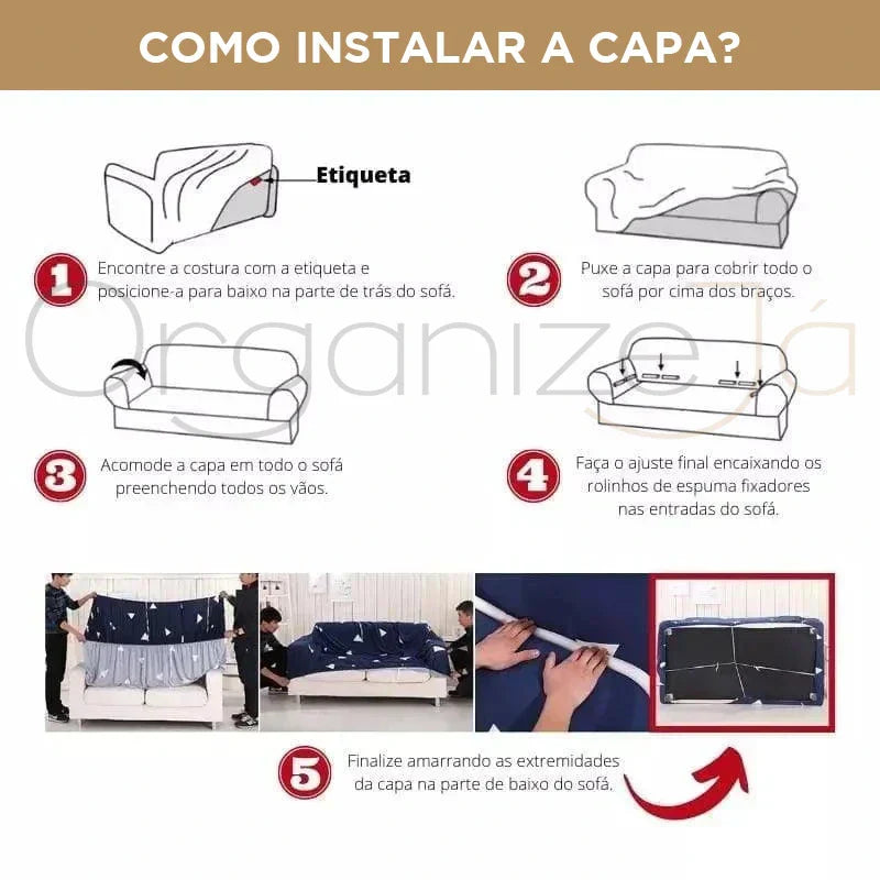 Capa para Sofá NeroFit™ – Proteção Inteligente com Estilo Minimalista