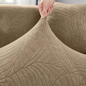 Capa para Sofá Jacquard BegeGuard – Impermeável, Antiderrapante e com Acabamento Sofisticado