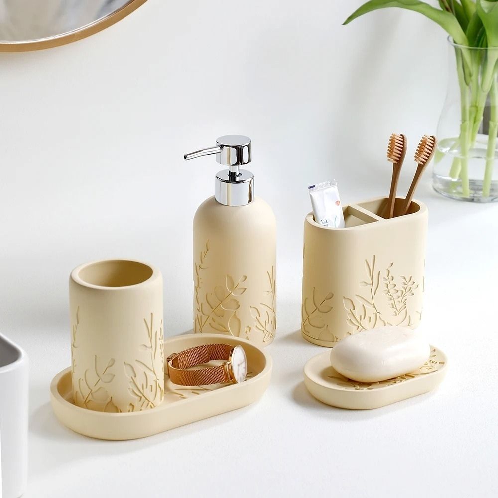 Conjunto Esculpido 5 Peças para Banheiro -  SwanBathroom