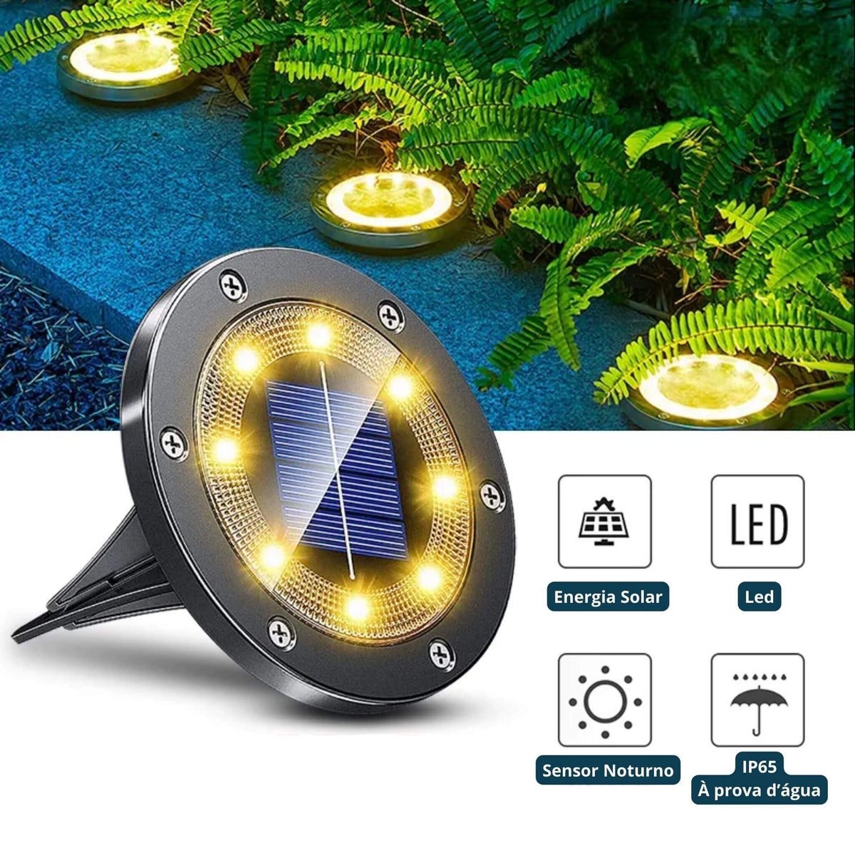 Luminária Led Solar de Chão - Swanlight