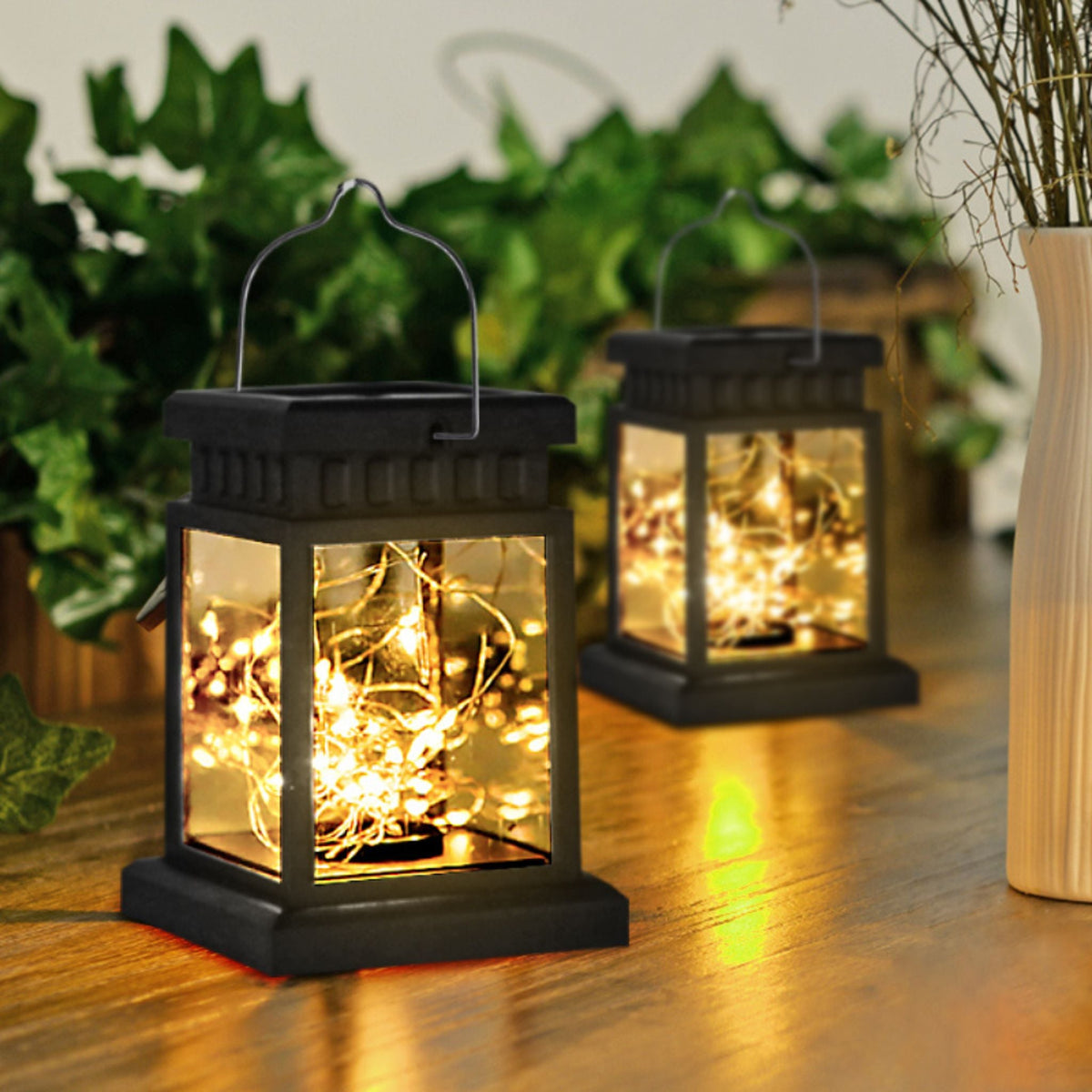 Luminária Led Decorativa de Jardim - Vela e Energia Solar