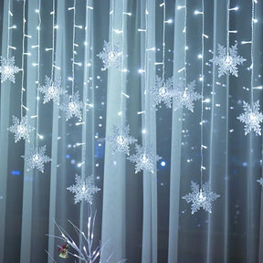 Cortina de Luzes LED Floco de Neve – Magia Natalina em Cada Detalhe