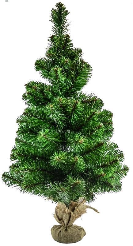 Árvore de Natal na Base de Juta Verde 60cm 67 Galhos| Natal