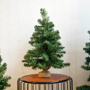 Árvore de Natal na Base de Juta Verde 60cm 67 Galhos| Natal
