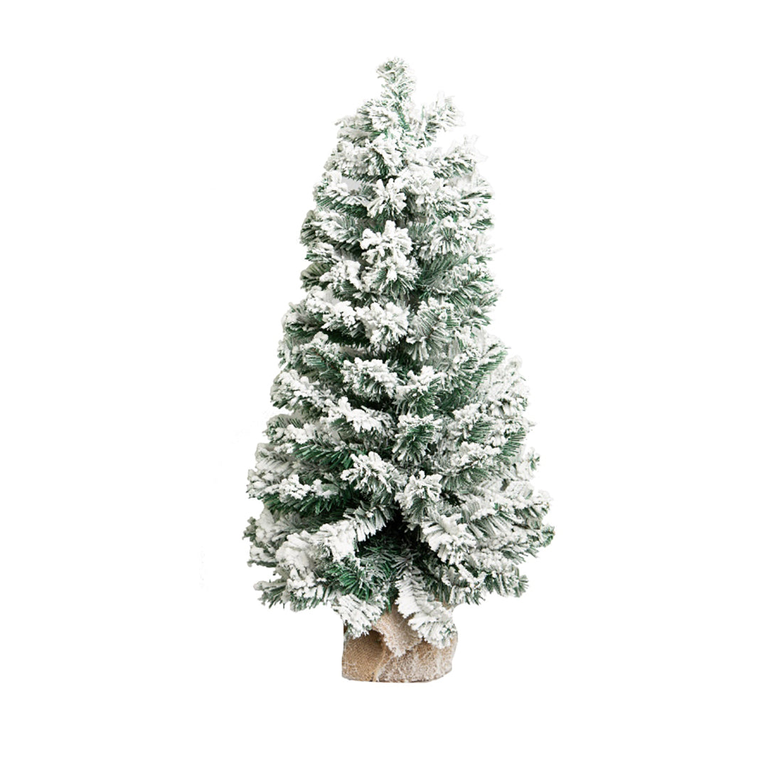 Árvore de Natal Nevada na Juta 90cm 105 Galhos|