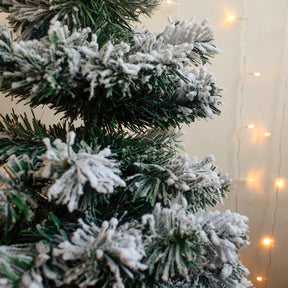 Árvore de Natal Nevada na Juta 90cm 105 Galhos|