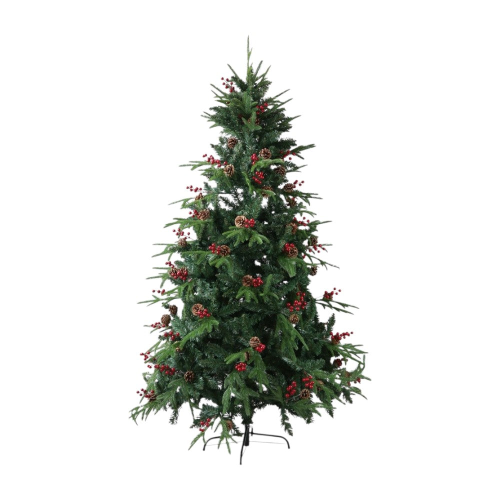 Árvore de Natal Verde com Berries Ottawa 210cm 1000 Galhos |